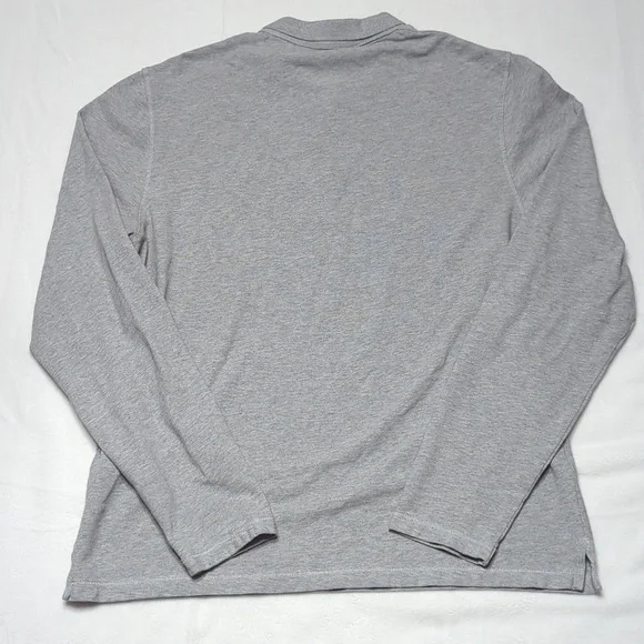 All Saints Reform Long Sleeve Polo Shirt Gray‎  Womens US Size XL - Picture 5 of 7